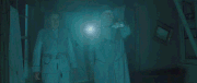 Dumbledore Levitating objects at Slughorn's house.gif