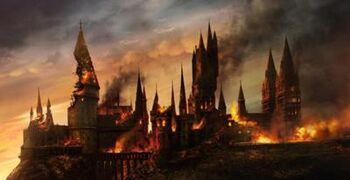 Hogwarts Castle during the Battle of Hogwarts.jpg