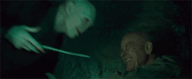 Grindelwald and Voldemort.gif