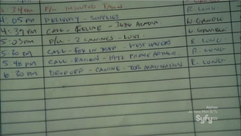 Animal control log