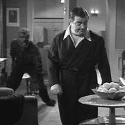 Wolf Man stalks Wilbur Grey