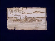 Elk Island. Old lithograph