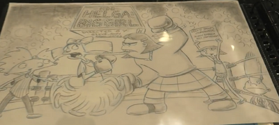 Helga vs. Big Patty promo art