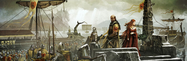 Archivo:Stannis en Rocadragón by Tomasz Jedruzek, FFG©.jpg