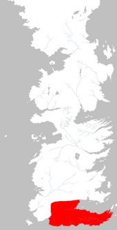 Mapa Dorne extensión