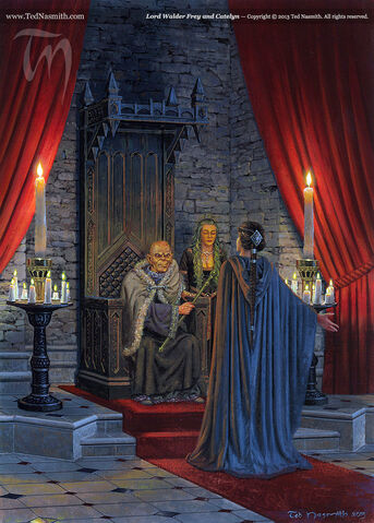 Archivo:Lord Walder Frey and Catelyn by Ted Nasmith©.jpg