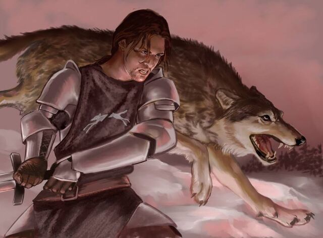 Archivo:Robb Stark y Viento Gris by Veronica Jones, Fantasy Flight Games©.jpg