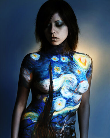 File:Starry night body painting.jpg