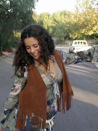 Hippie girl fringe