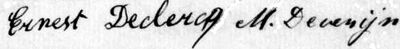 Ernest Constant Declercq signature