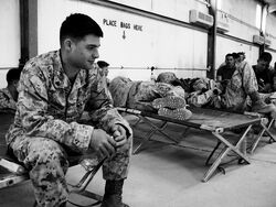 Place Bags and Marines Here