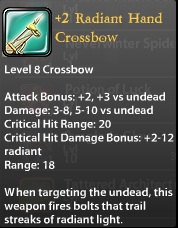 2 Radiant Hand Crossbow