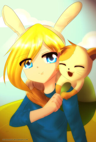Archivo:Fionna and cake anime version by dokifanart-d52z0e7.jpg