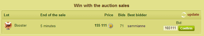 Auction sales!