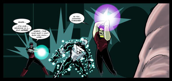 Timesweep and LEGEND attacking Energize