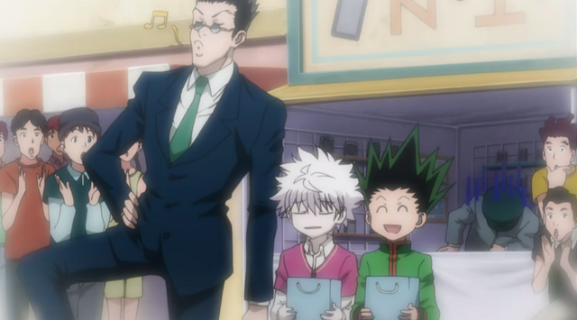 Archivo:Leorio le compra celulares a Gon y Killua.png