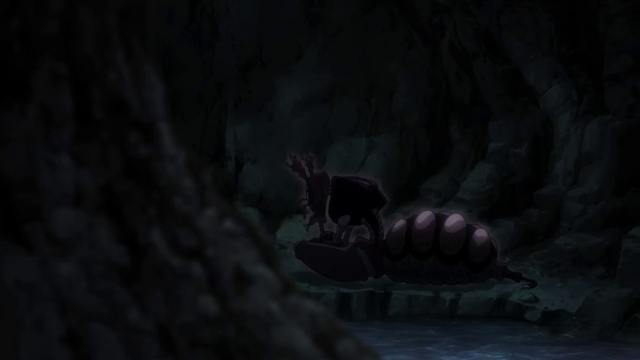 ملف:Chimera Ant Queen eating fish.png