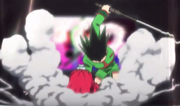 Gon golpea la protesis de Gido.png
