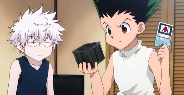 Archivo:Gon intenta abrir la caja con su licencia.png