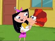 Izzy holding Phin