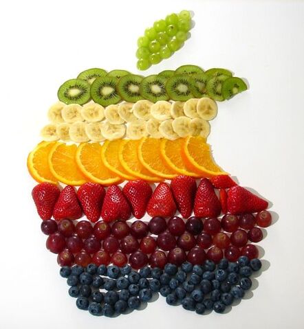 File:Apple logo rainbow fruit.jpg