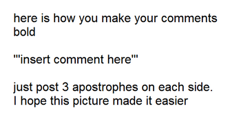 Bold comments