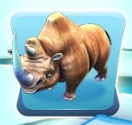 Naked wooly rhino