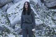 Katniss po bombardowaniu Trzynastki
