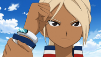Gouenji wears the Time Bracelet CS 7 HD
