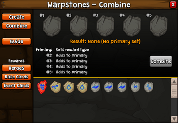 Warpstones combine