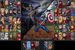 Marvel vs DC Selection Screen