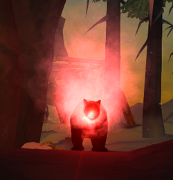 Bear shot with flare