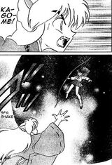 Inuyasha tries to reach kagome