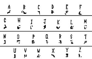 Irken alphabet