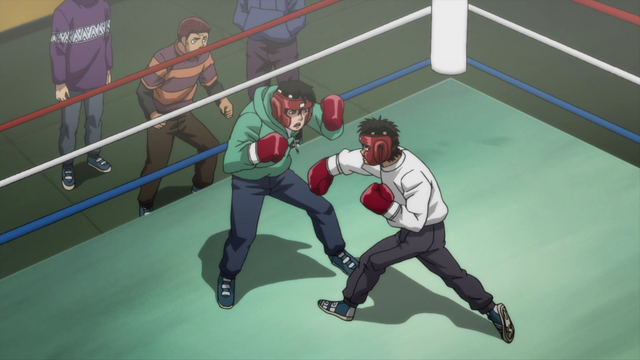 File:Ippo sparring with Kimura.png