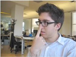 Amir tapping his nose
