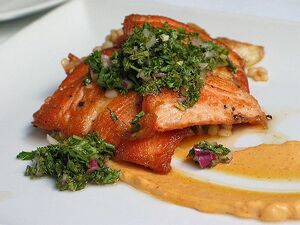 Seared salmon