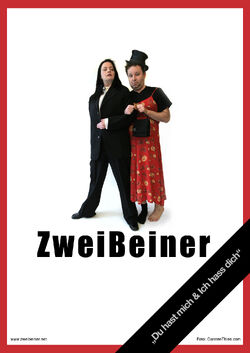 Zweibeiner Postkarte