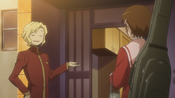 Ryo letting chihiro in