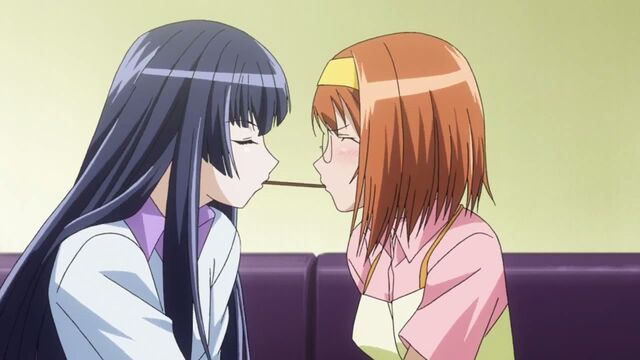 File:Shizuku and Akane doing the stick-kissing game.jpg