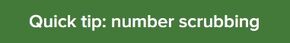 Number scrubbing