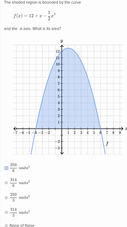 Area Between curve and axis