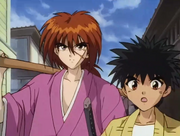 KenshinAndYahikoWatchToramaruGetBeatenUp