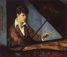 Leo Ornstein at the Piano (color) by Leon Kroll