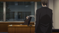 Shirogane speaks with Sanada.png