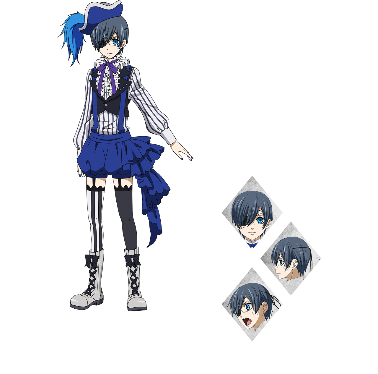 Black butler book of circus Ciel (REMAKE) Minecraft Skin