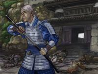 Yoshitada defending Kalen's Sacrifice