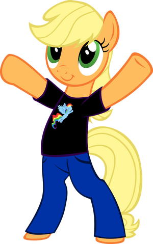 Archivo:Applejack in a t shirt by up1ter-d4tscer.png