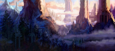 Escenario Ulthuan Warhammer Online por Chris J. Anderson