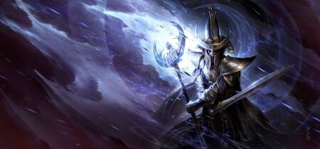 Portada La Espada de Caledor por Raymond Swanland Teclis